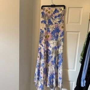Yumi Kim Blue and White Floral Maxi Skirt